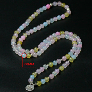 Natural Morganite Stone 108 Bead ATTRACT LOVE Mala Bracelet